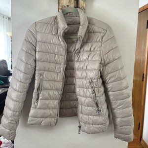 Quilted Puffer Jacket - Mango - Grey